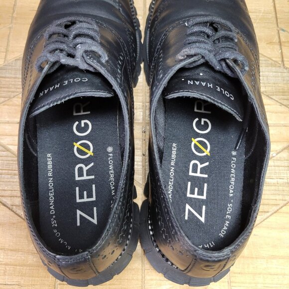 Cole Haan ZERØGRAND Men's 11 Remastered Wingtip Oxfords Style C39601 Black - Picture 10 of 12
